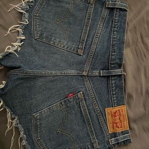 Levi high waisted jean shorts